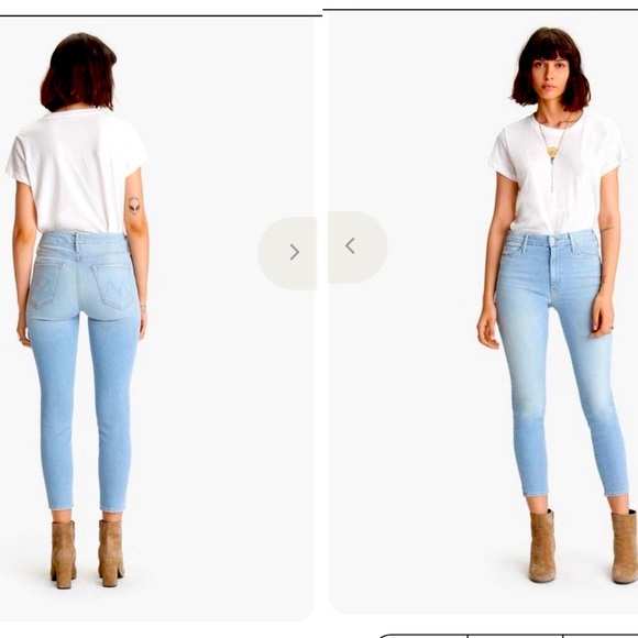 MOTHER The Looker Crop Skinny Jeans in Fresh Catch Size 28 - Picture 4 of 16